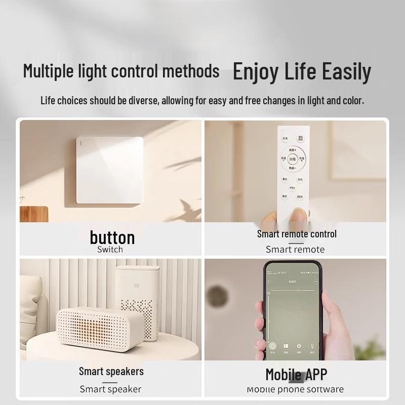 Mengpao Modern LED Ceiling Lamp with Remote Dimming
