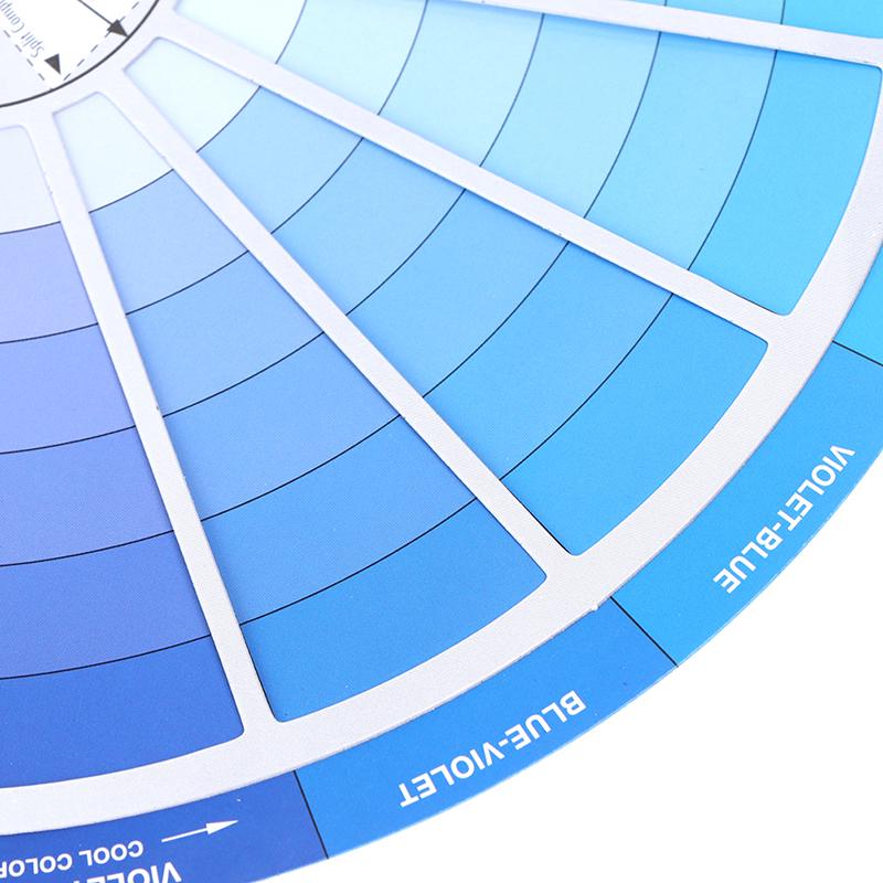 Paper Card Color Mixing Wheel Ink Round Central Circle Rotates Tattoo Nail