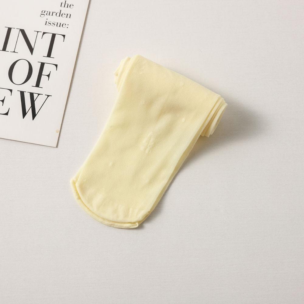 Children's Summer Lace Anti-Mosquito Pantyhose - White Thin Nine-Point Dance Socks