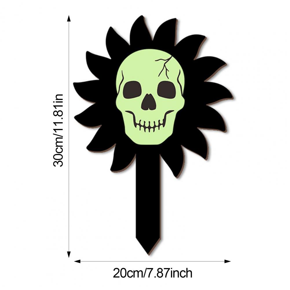 Halloween Yard Stakes Luminous Skeleton Decorative Garden Stakes Wooden Halloween Decorations for Indoor Outside