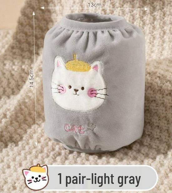 

Мультяшные детские плюшевые рукава от пятен для осени/зимы - Милые нарукавники для мальчиков и девочек