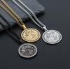 Greek Olympus Twelve Gods of Hunting Goddess Artemis Round Pendant Necklace