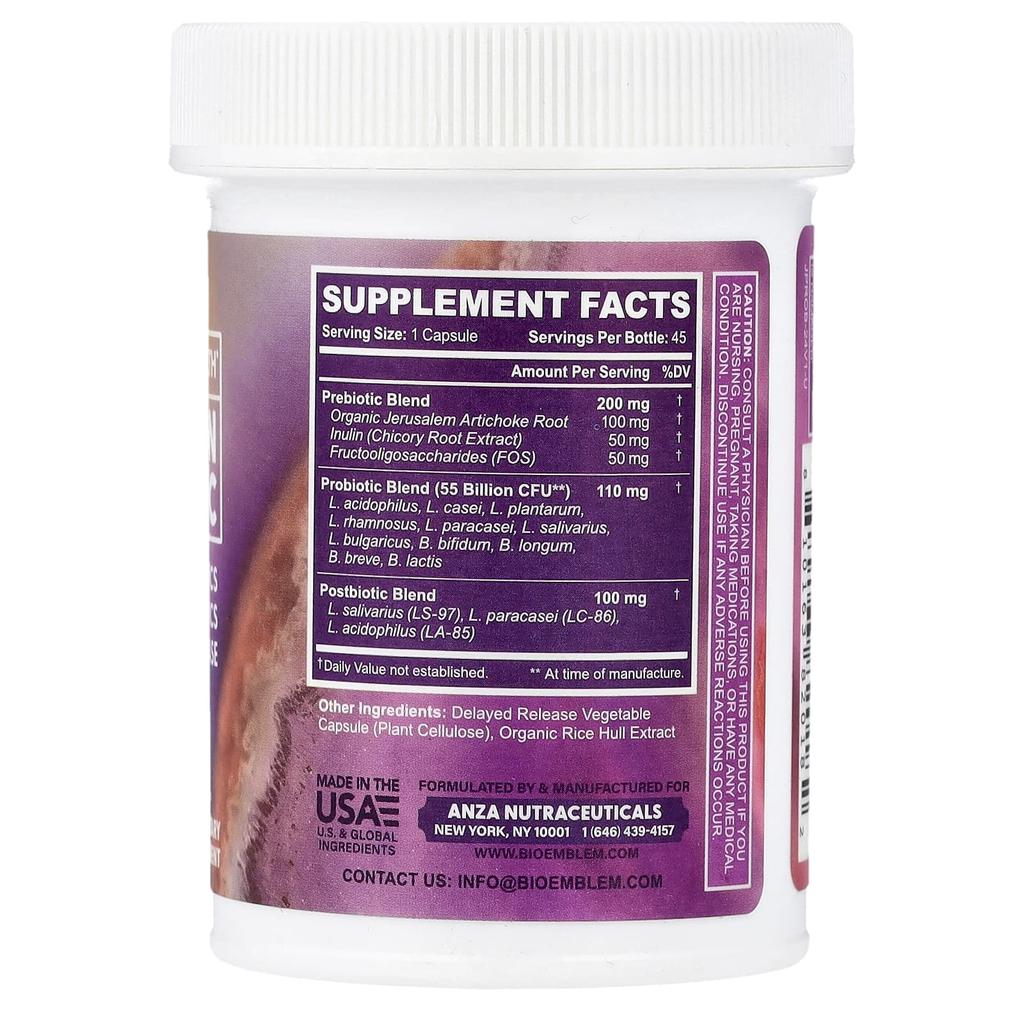 BioEmblem, Probiotic 55 Billion, 45 Veggie Capsules