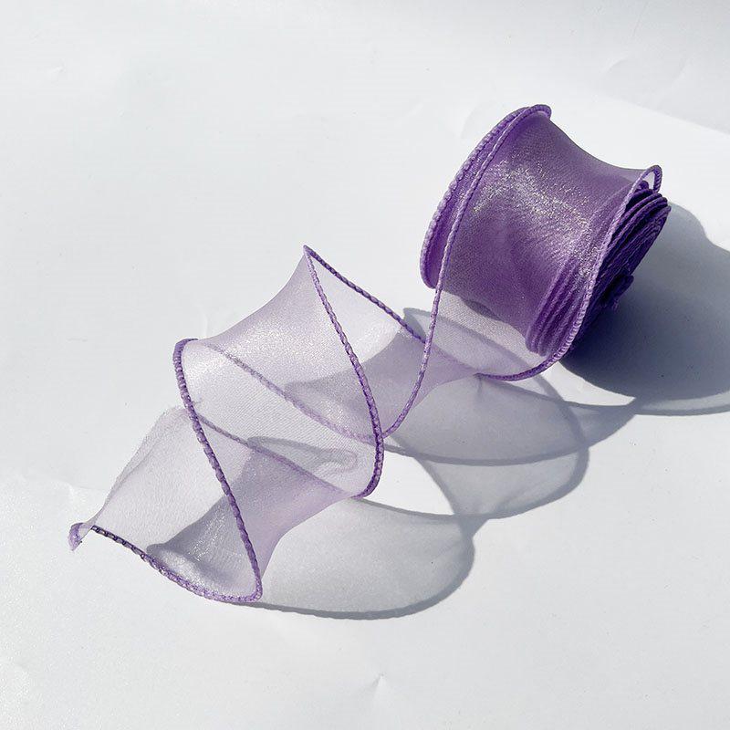 Iridescent Pearl Wave Silk Ribbon: Fishtail Yarn for Floral Arrangements & Decorations