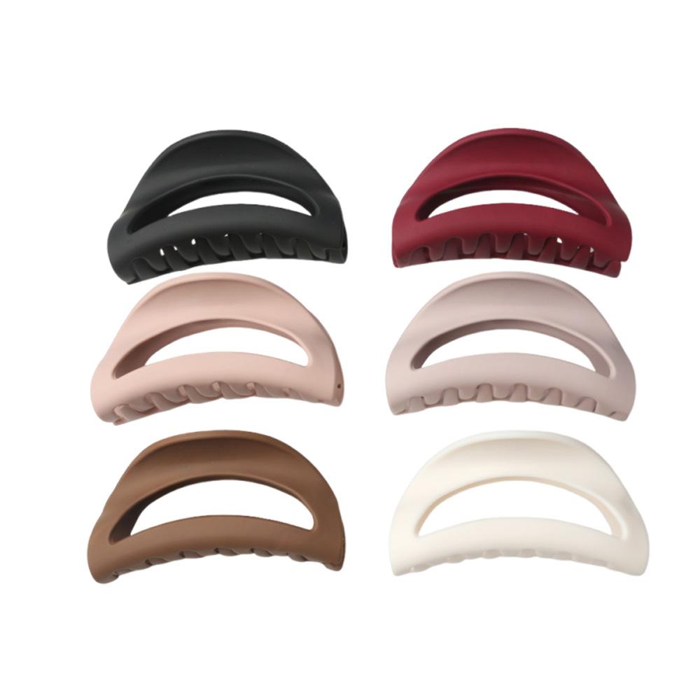 Grab and Clip High-end Hair Style, Back of The Head Windbreaker Rack, Solid Color Shark Hair Clip, Simple Rubber Texture