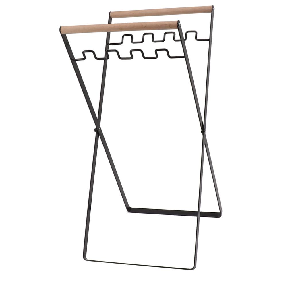 Iron Trash Bag Holder Outdoor Leaf Bag Stand Foldable Trash Stand Holder for Camping