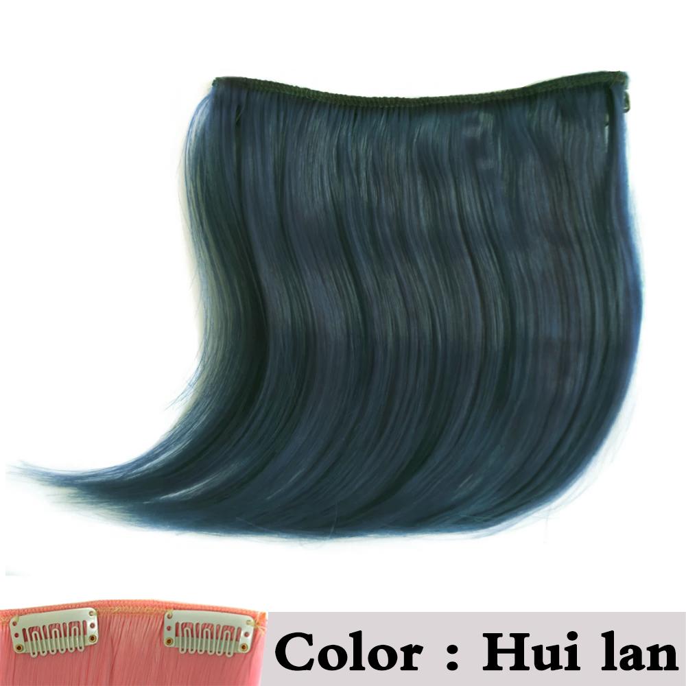XINRAN Colorful Synthetic Hair Pieces Clip In Bangs Hair Extensions Temperature Fiber Hair Accessories For Women
