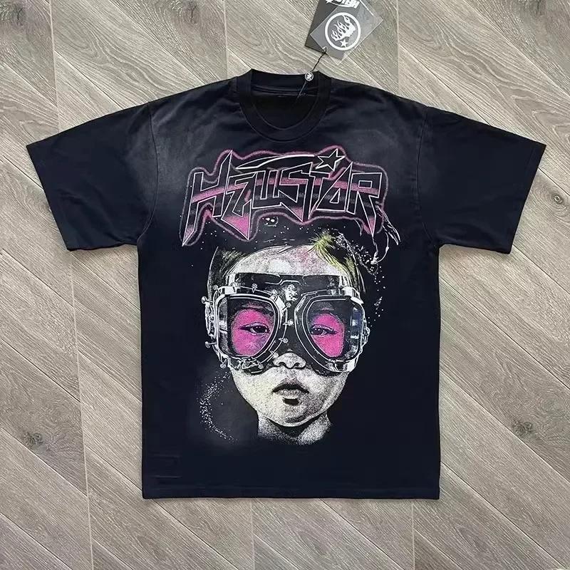 FlowStreet Short Sleeve American High Street Boy Glasses Alien Short Sleeve T-shirt S