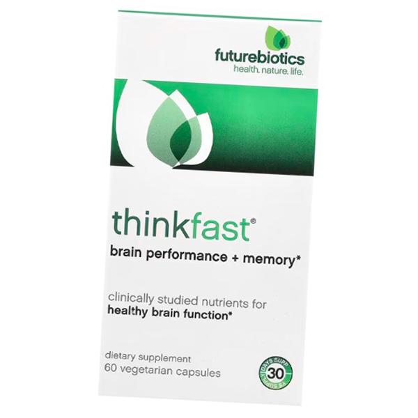 

Улучшение памяти и работы мозга, ThinkFast Brain Performance + Memory, FutureBiotics (71419010) 60vcaps