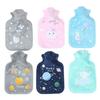 1pc Tummy Warmers Hot Water Bottle Rubber Bag Cute Cartoon Warm Relaxing Safe Heat Cold Large Plush Cloth Hot Water Bag