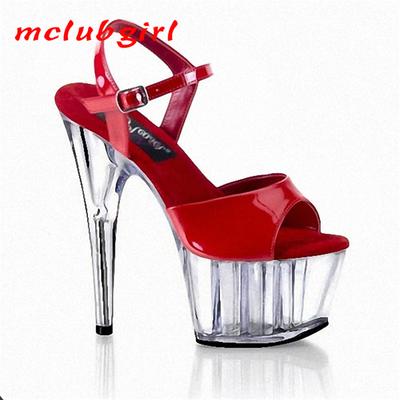 Women's Shoes Fashion High Heel Sandals Fish Mouth Evening Dress Thin Heel Dance Shoes 17cm Height 7cm Platform YKC