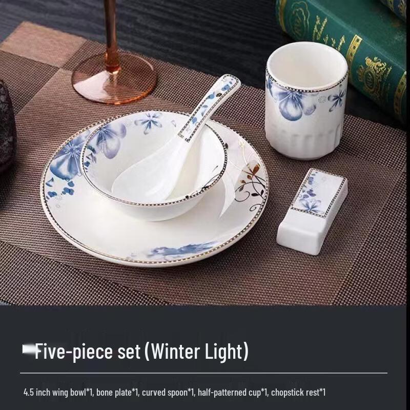 Luxury Gold Rim Ceramic Dinnerware Set