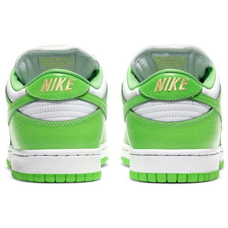 Supreme X Nike Dunk Low OG SB QS Mean Green Unisex Sneakers White Metallic-Gold DH3228-101