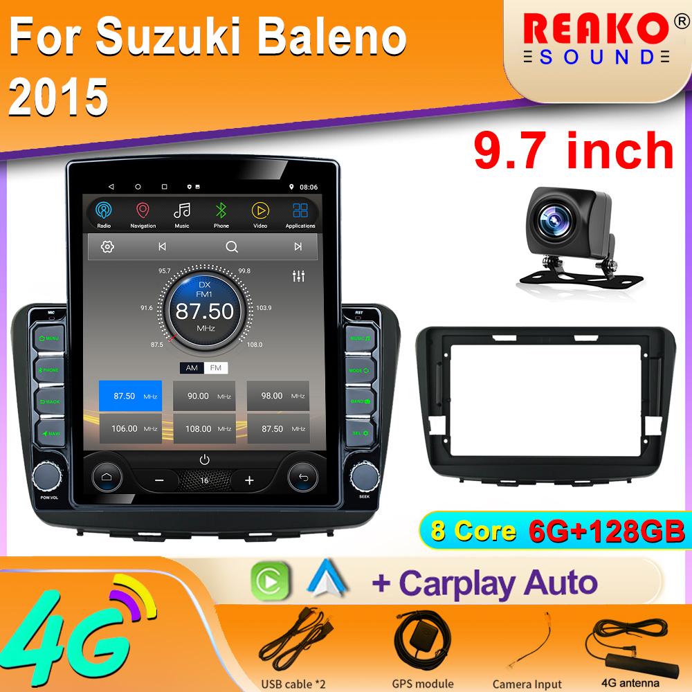 Écran Tesla Style Vertical 9,7" Autoradio Android Pour suzuki baleno 2015 2018 Navigation GPS Lecteur Multimédia Vidéo Carplay