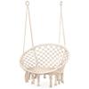 Stork's Nest Swing Hanging Chair Garden Boho for Home Garden 120cm - white