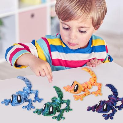 3D Baskılı Kertenkele Oyuncak Manyetik Hareketli Ev Kertenkelesi Figür Hayvan Fidget Oyuncak