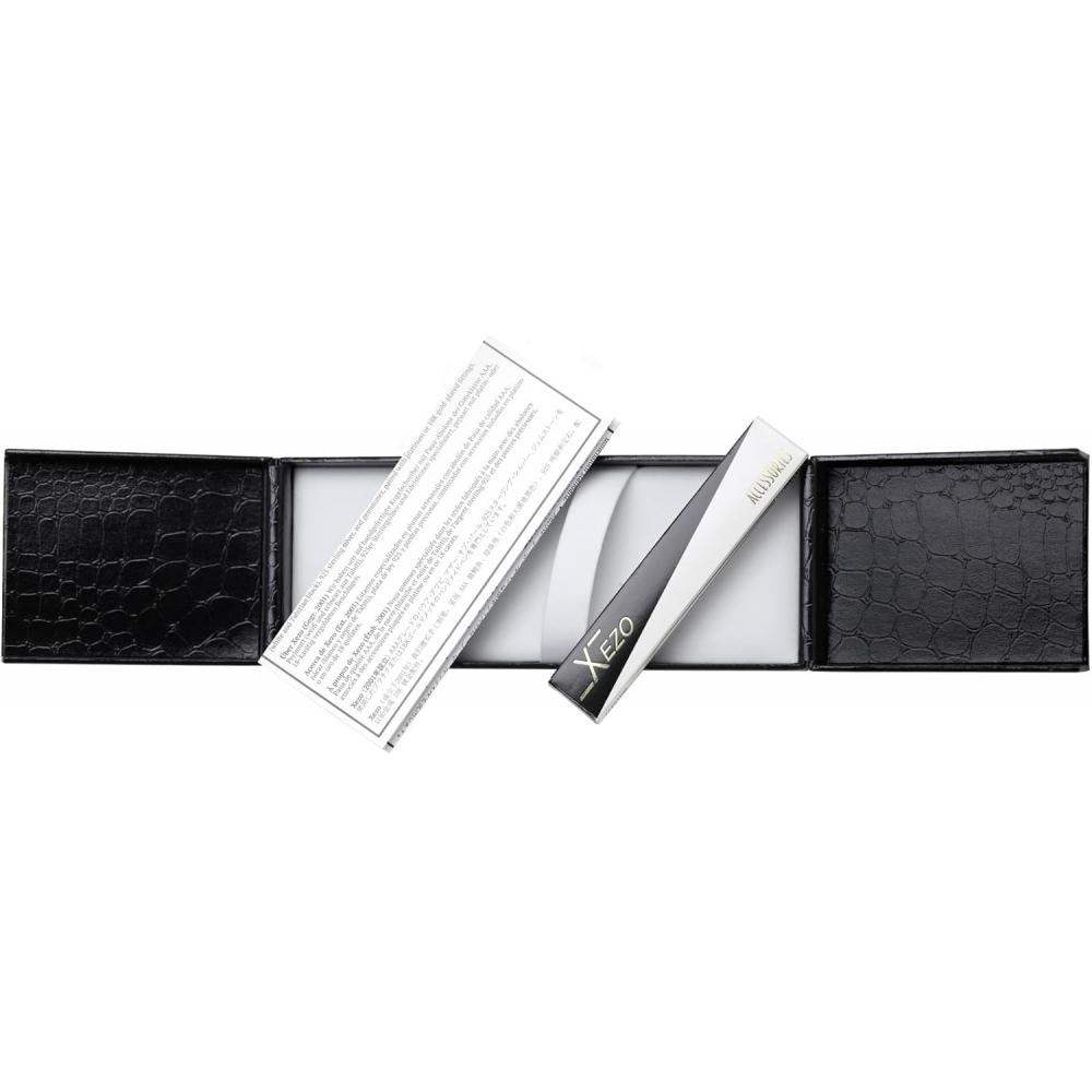 Xezo Incognito Diamond Cut Serial Medium Fountain Pen With Zinc Slate Tracker. Platinum Plated