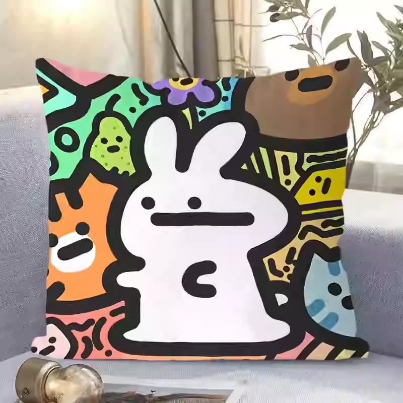Dopamin Niedlich Cartoon Einfaches Sofa Wohnzimmer Wildleder Kissenbezug Kissen Kissen Abnehmbar und Waschbar Schlafzimmer