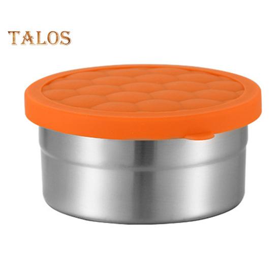 Stainless Steel Snack Containers for Kids Leak Proof Toddler Food Container with Silicone Lids Stackable Metal Lunch Box for School And Daycare