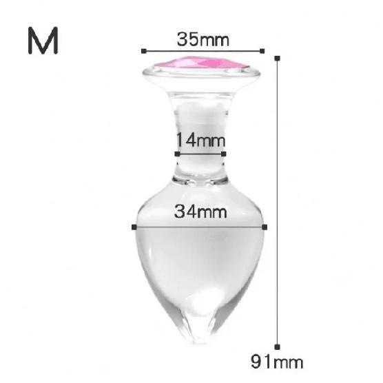 Plug anal de cristal S/M/L Dildo Jucării sexuale Trompetă de sticlă Curtea din spate Plug anal Masturbare feminină Jucării sexuale Expand Reamer Plug anal