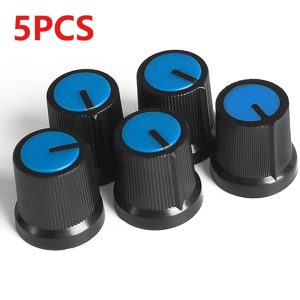 5/30pcs WH148 AG3 Potentiometer Knob Cap AG3 Plastic Rotary Switch Knobs Kit for Diameter 6mm Green Yellow Orange Blue White Red