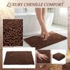 Chenille-Badezimmerteppich 40x60cm Saugfähig Rutschfest Badezimmerteppich Fußmatte Weiche Textur Mikrofaser-Fußbodenmatte