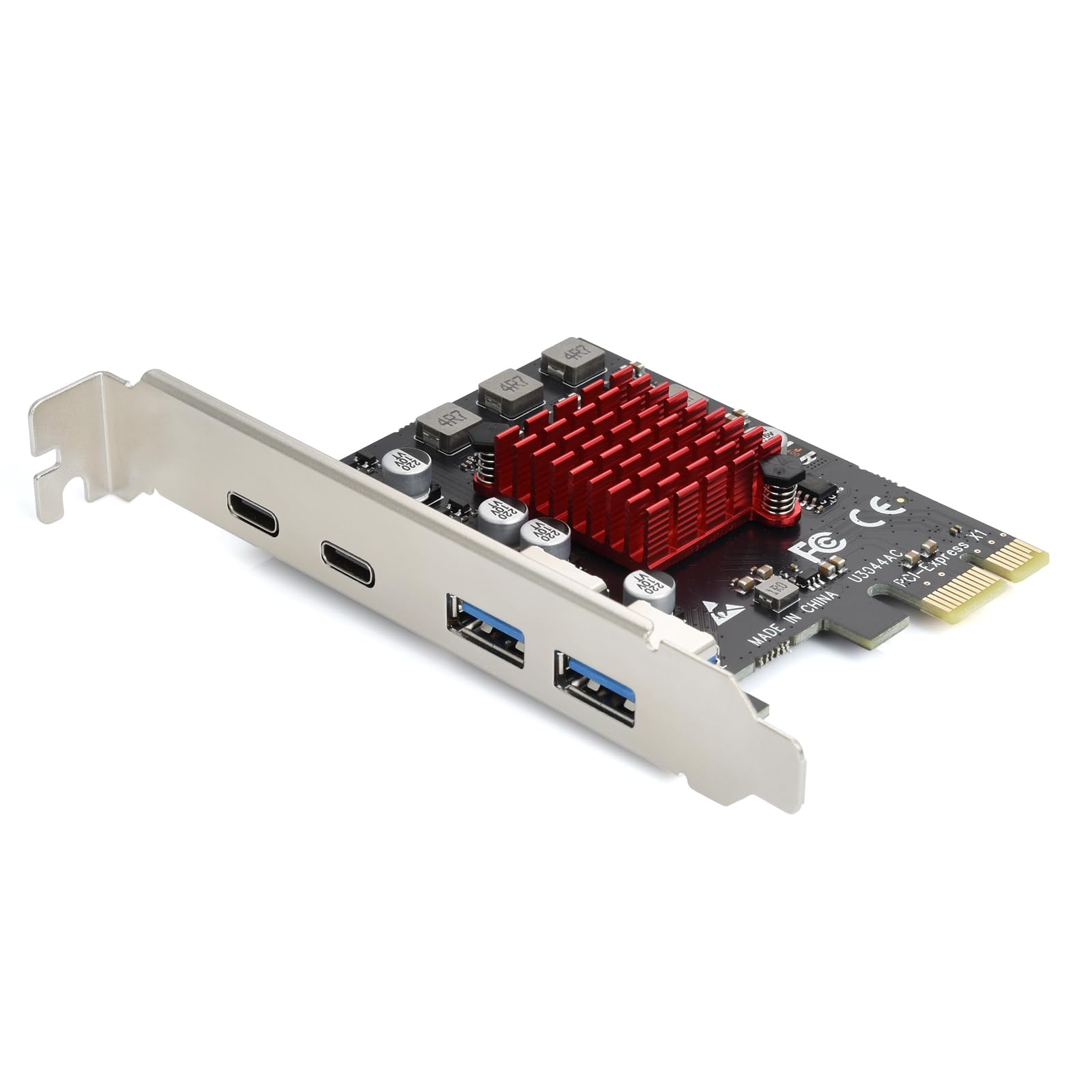 

Плата розширення ELUTENG 4 плати 2 карти інтерфейсу PCIE 10 Гбіт/с Підключення карти розширення Windows сумісний USB3.1 [2 USB-A та USB-C] USB3.1