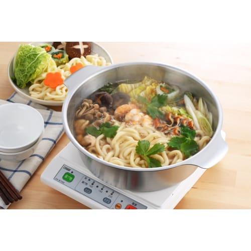 Yoshikawa Luxury Stainless Steel Shabu-Shabu Pot, 26cm, SJ1678