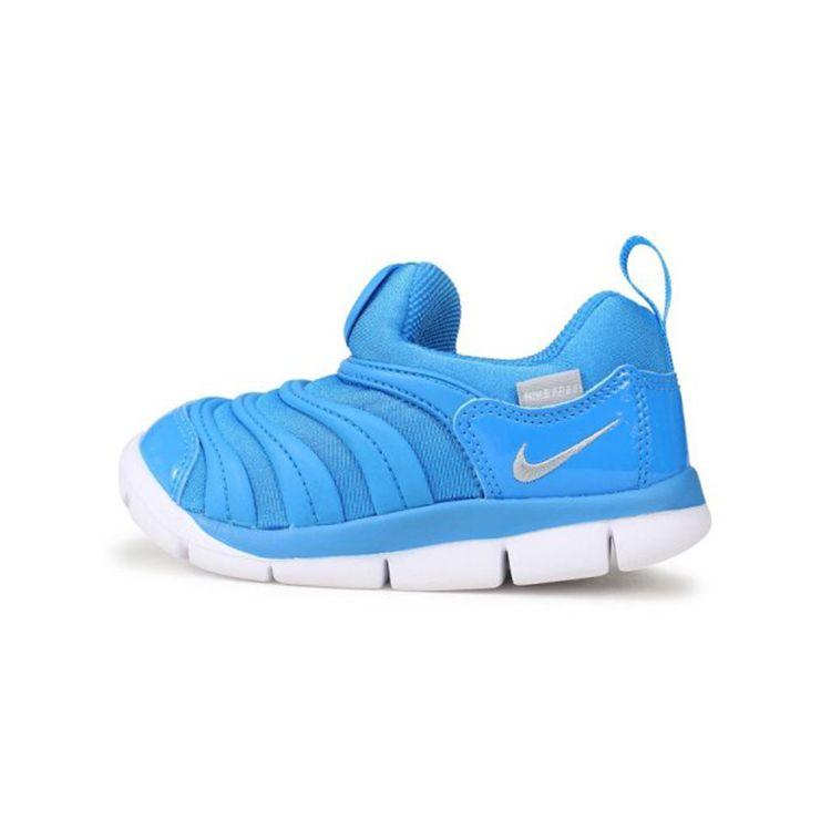 Nike Dynamo Free Slip Resistant Durable Breathable Shock Absorbing Low Top Walking Shoes Baby Shoes Blue 343938-427