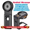 500X Portable Handheld Magnifying Digital Microscope Educational Science HD Electronic Jewelry Coin Magnifier Glass with Light