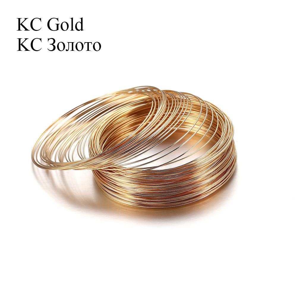 100 Schleifen/Lot 0,6 mm Silber Gold Bronze Memory Perlen Stahldraht für DIY Schmuckherstellung Zubehör Zubehör Armbänder