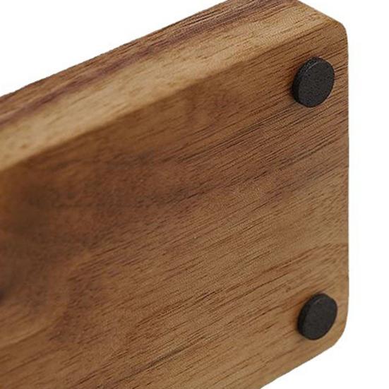 Wooden Crochet Hook Holder 9 Holes Storage Organizer for Crochet Tools Tabletop Knitting Needle Stand for Crocheters Multi-functional Pen