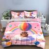Colorful Balloon Bear Set Soft Comfortable Duvet Cover Bedding Set Included 1*Duvet Cover & 2*Pillowcases, Gift