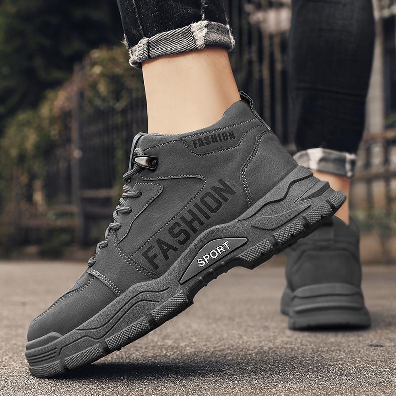Martin boots autumn outdoor mountaineering sports and leisure boots retro heightening platform middle help labor protection shoes