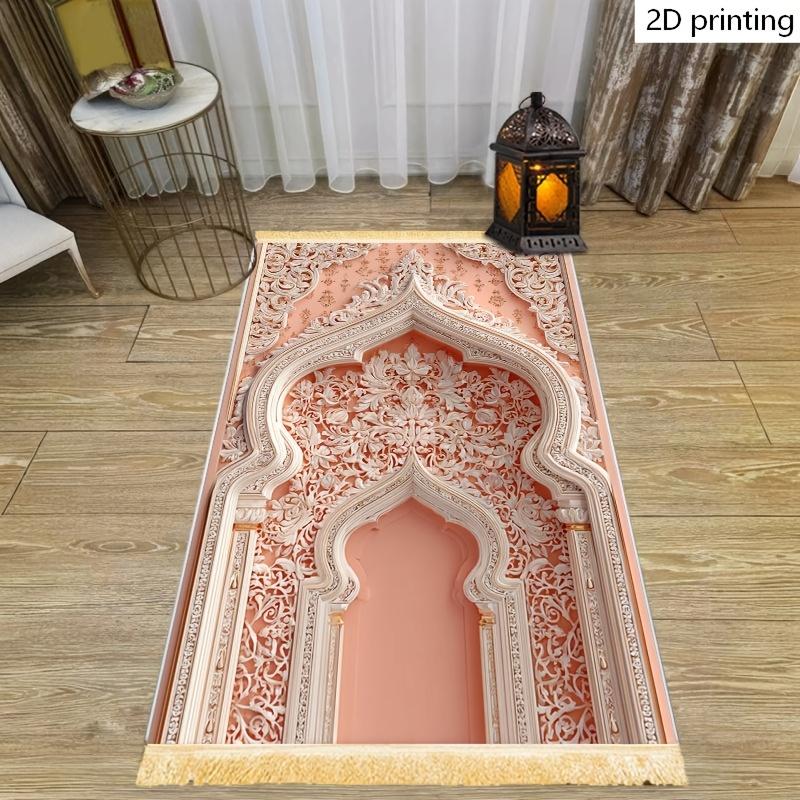 Muslim Prayer Rug Islamic Prayer Mat Indoor and Outdoor Foldable Prayer Mat Living Room Bedroom Carpet Home Decoration