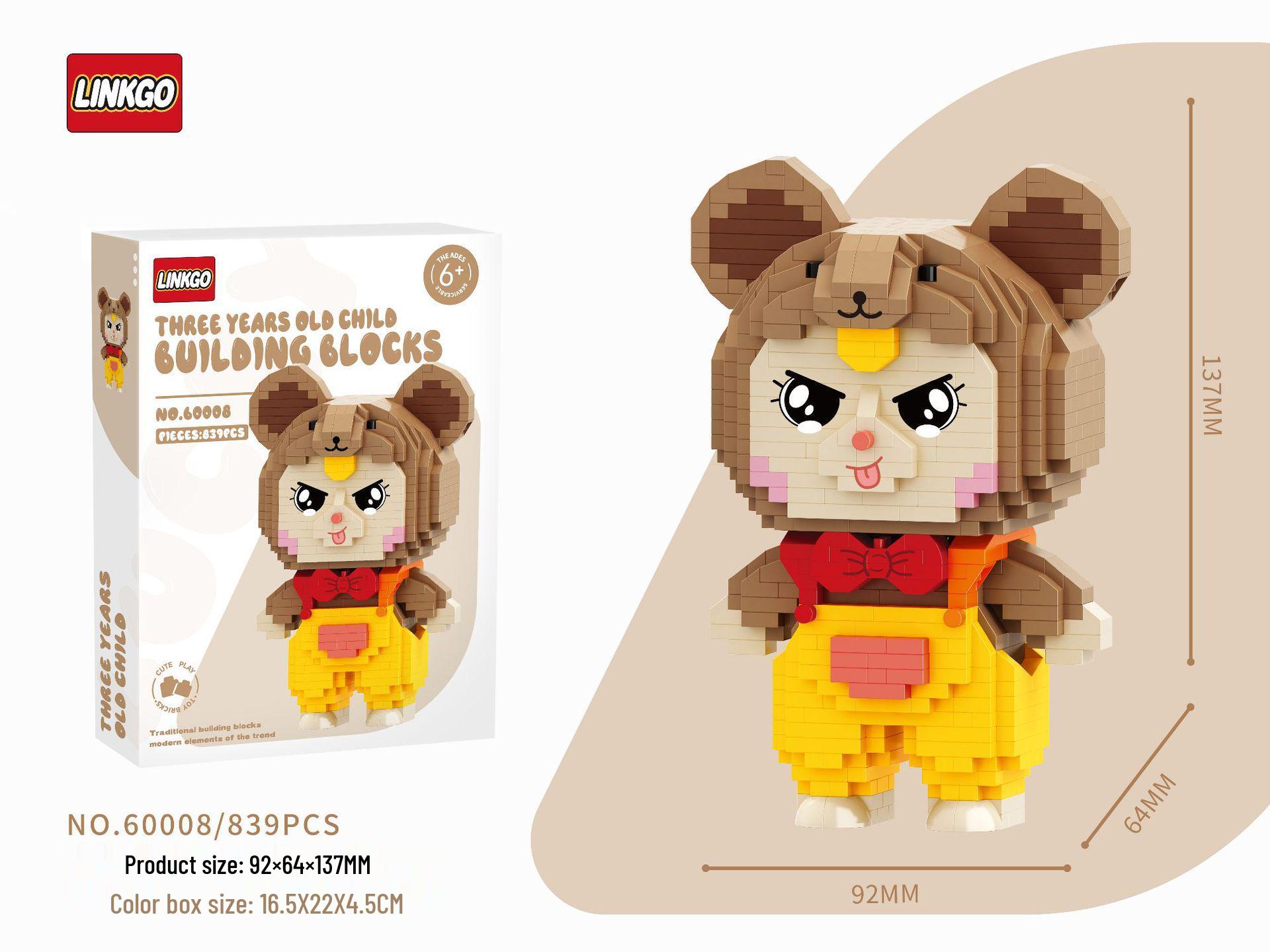 Трансграничные Мультяшные Куклы из Микро-Частиц Строительные Блоки: Развивающие пазлы для детей