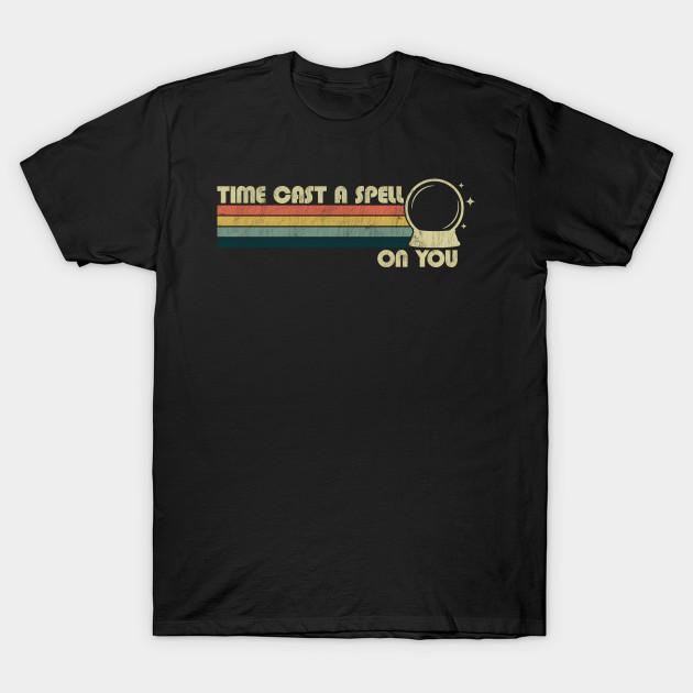

Men Black Print T-shirt Time Cast A Spell On You 90 S Retro Vintage Music No-Cut Transfer Paper Print Cotton Tshirt 3XL чёрный