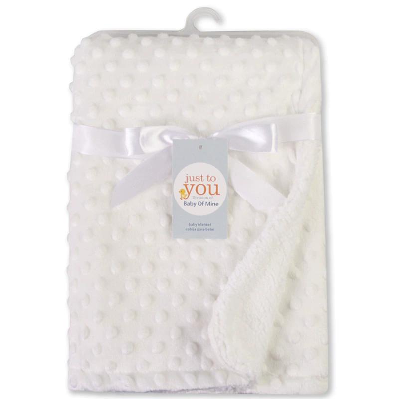 WTEMPO Solid Color Cute Soft Warm Double Layer Blankets Swaddle Bathing Towels In Four Seasons Simple Casual Versatile Bed Blankets