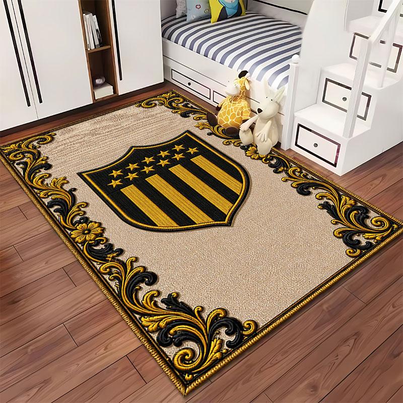 Gold Shield Pattern Carpet suitable as a non-slip mat for the living room or bedroom sofa