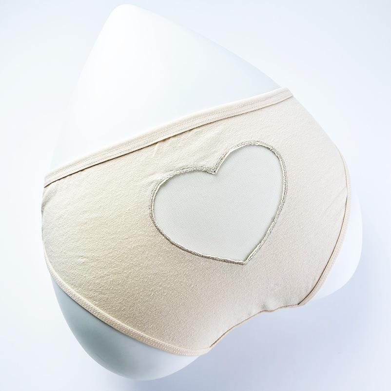 

6 шт. хлопковые женские трусики с низкой талией, сексуальные сетчатые трусы с рисунком в виде сердца, женское нижнее белье больших размеров для женщин 32 бежевый