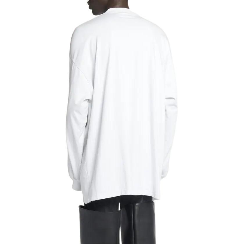 Balenciaga T Shirt Loose Fit Unisex White 739027TOVO19081