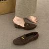New Style Popular Black Mary Sandals Thick Bottom Loafers British Style Leather Slip-Ons Flat Shoes for Women Zapatos Mujer