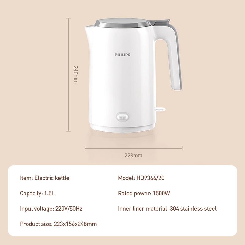 Philips Rychlovarná konvice HD9366/20 Rychlovarná konvice s konstantní teplotou 1,5 l 1500 W