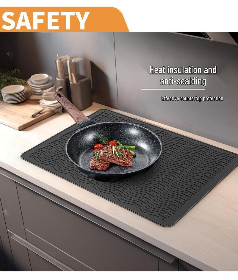 Silicone Non-Slip Induction Cooktop Cover and Heat-Resistant Stove Mat