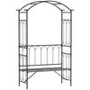 Black Metal Rose Arch, Trellis for Climbing Plants, Garden Arch with Bench, Topped Climbing Arch, Rose Archway, Trellis for Garden