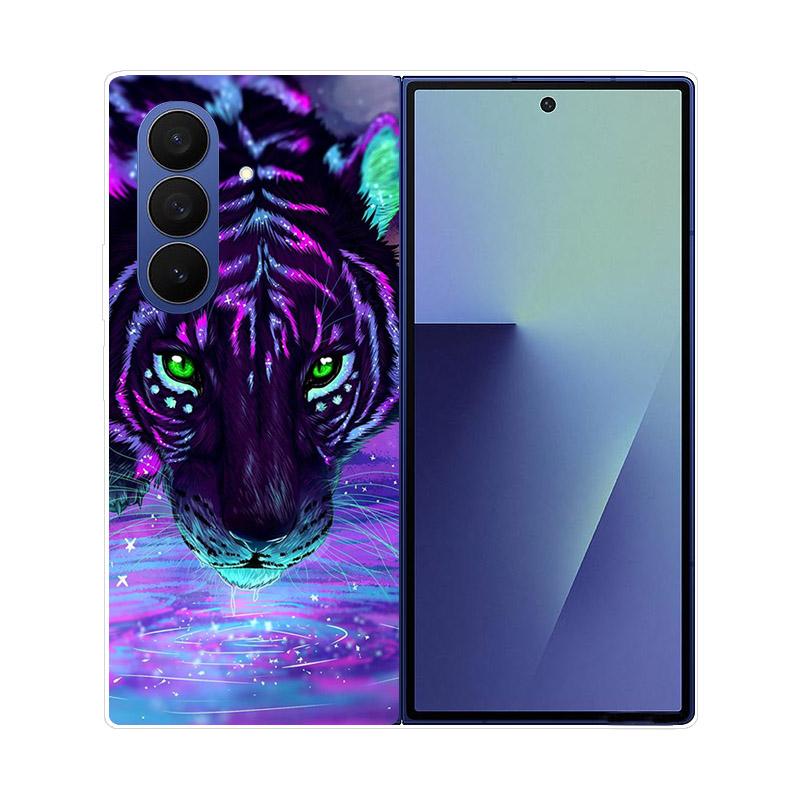 For Samsung Galaxy Z Fold 7 6 5 4 3 2 Case Transparent Protective Back Cover Hard PC Shell For Samsung Z Fold7 Fold6 Fold5 Etui