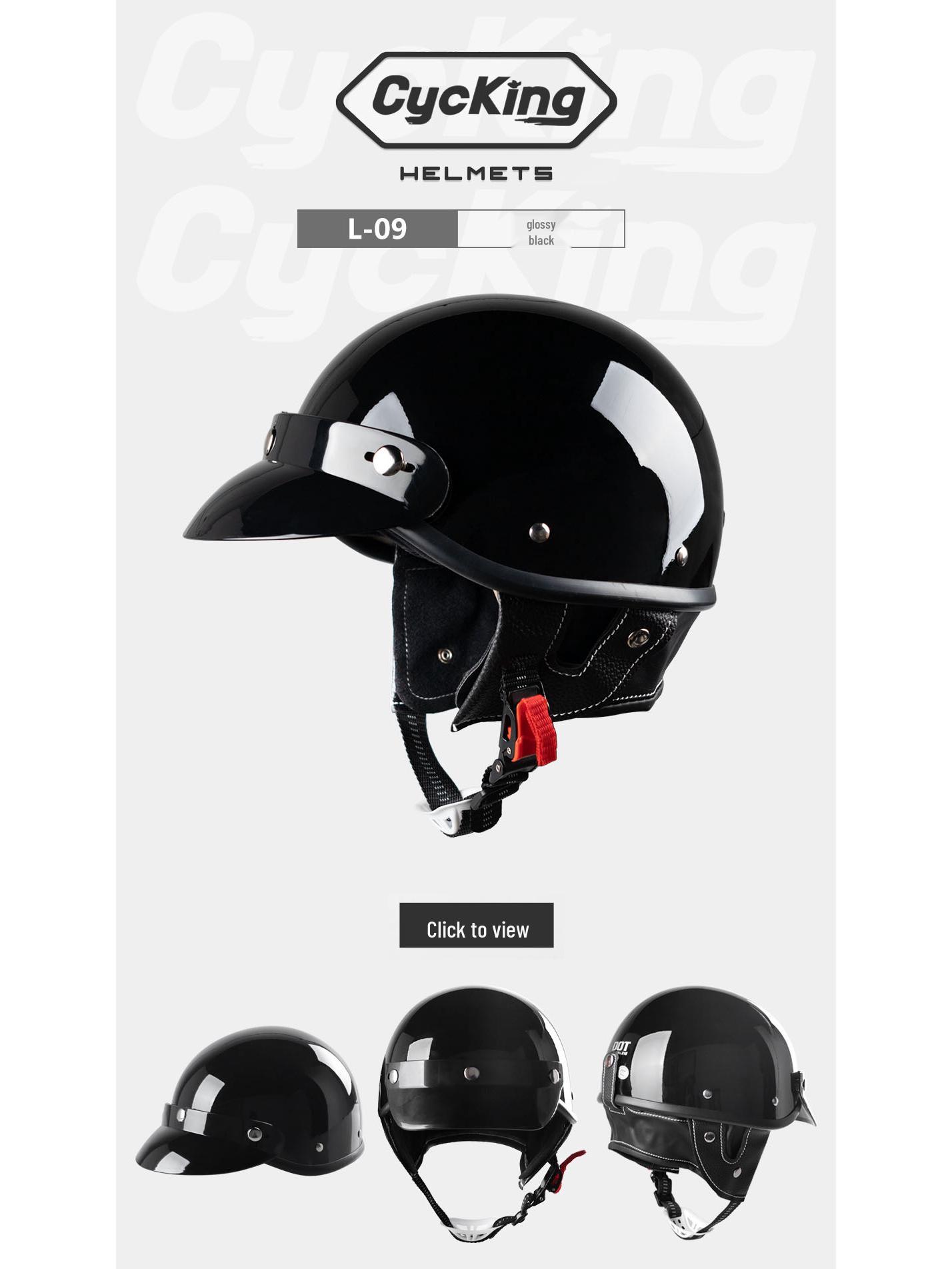 

Retro Japanese Style DOT Motorcycle Helmet - Unisex, All-Season L