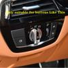 Aluminum Alloy Car Headlight Switch Button Light Control Stickers Fit For BMW 5 Series G30 -2022 Auto Interior