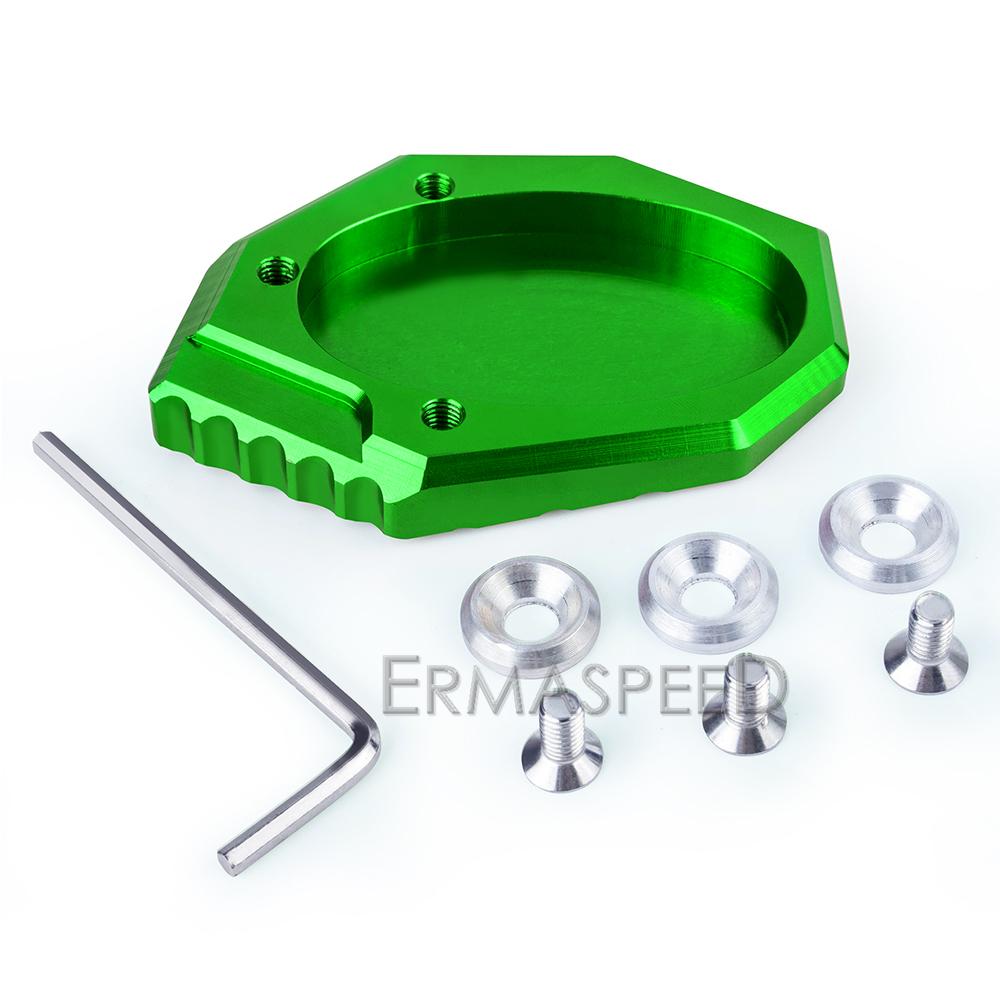 For VS650 Motorcycle Accessories CNC Motorcycle Kickstand Extender Foot Side Stand Extension Pad Support