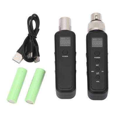 Wireless Microphone Transmitter Receiver Aluminum Alloy and ABS Mic Wireless XLR Transmitter